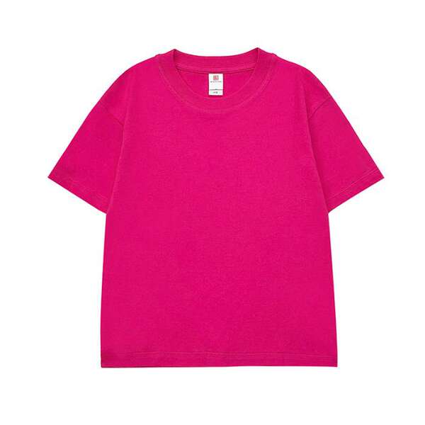 Camiseta de algodão puro para crianças 220 gramas de algodão personalizado padrão de logotipo para crianças vestido de verão para o comércio exterior