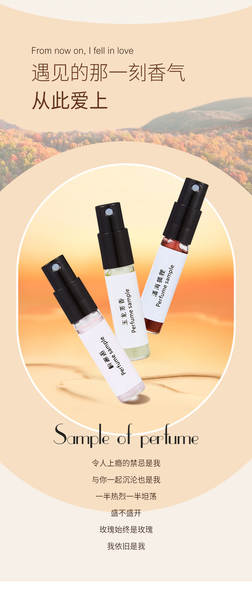 3ml Pequeno Perfumado Q Versão Cartão de Teste Homem Dama Permanente Natural Fragrância Portátil Presente Noite de Venda ao Varejo