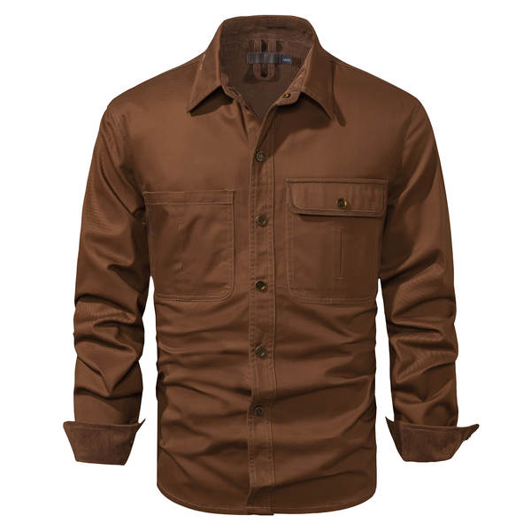 Camisa masculina de algodão
