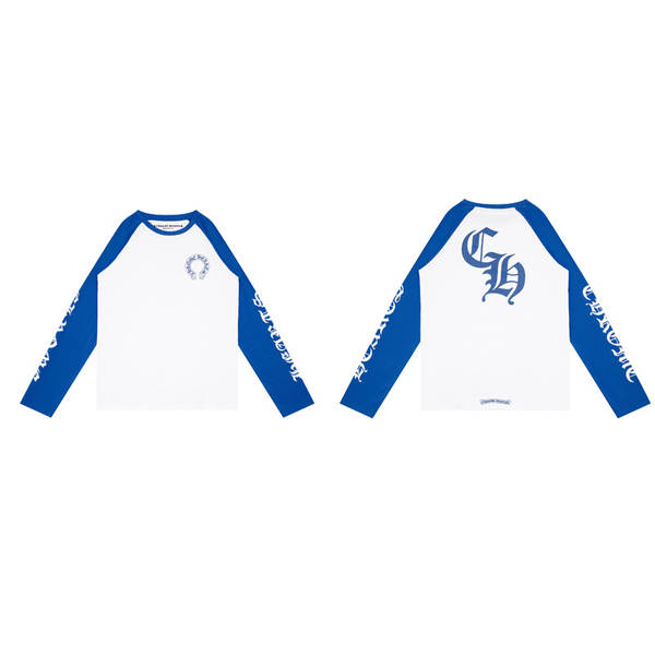 T-shirt correto cross-border Chrome Heart de alta qualidade dupla de algodão puro para homens e mulheres
