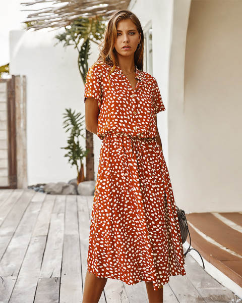Vestido da Amazon para o verão de 2026 com mangas curtas