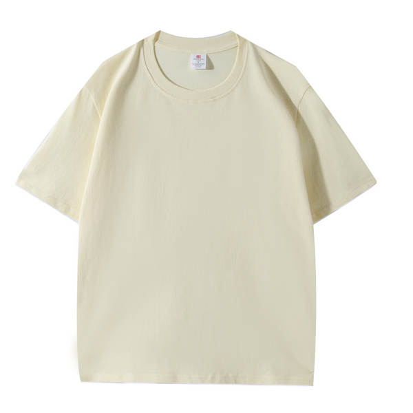 220g de algodão puro fabricado na China T-shirt masculino e feminino de algodão branco puro
