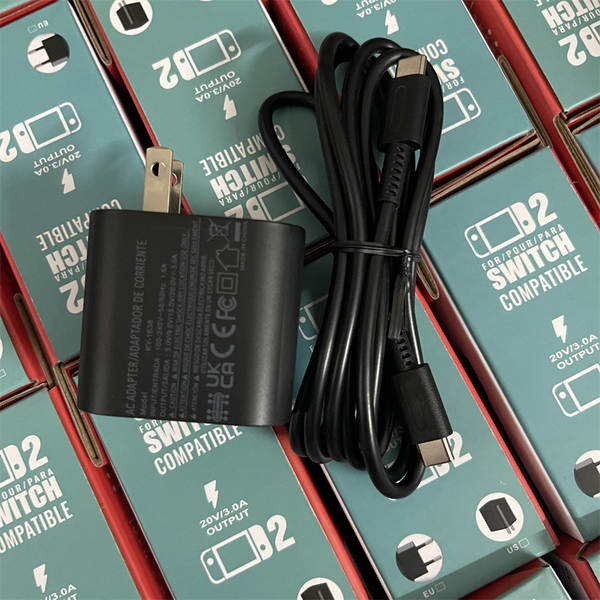 Novo Switch2 Host Neutral PD Carregador NS2 Jogo Adaptador de alimentação do motor 60W Carregador Rápido