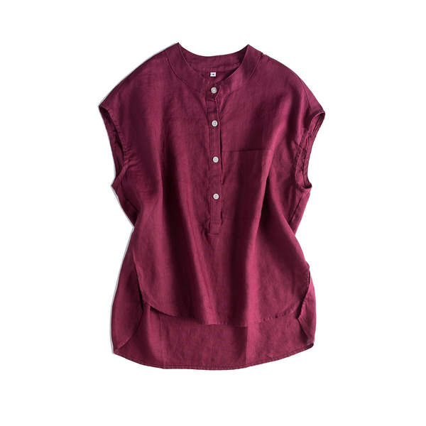 Camiseta de couro curto com mangas curtas e compridas #005