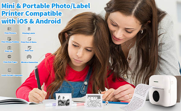 Mini impressora sem fio sem fio de venda quente transfronteiriça celular inteligente sem tinta Bluetooth impressora de fotos domésticas de pequeno porte
