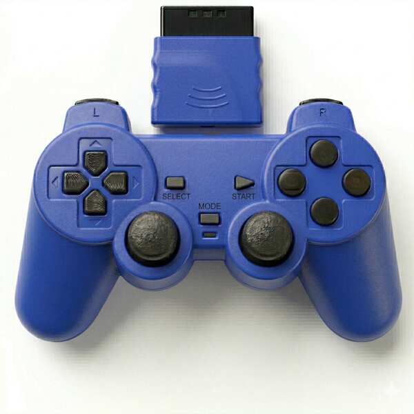 Jogo sem fio PS2 bracelete duplo vibração 2.4G bracelete sem fio com suporte para PS2 host transparente cor