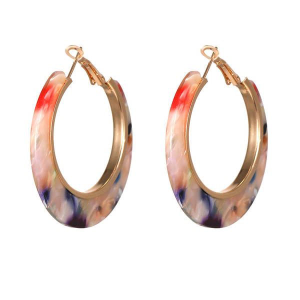 Transfronteiriço Amazon Personalidade C Tipo Acrílico Pulseira Colar Colar Set Flores Moda 6 peças de folhas de jóias