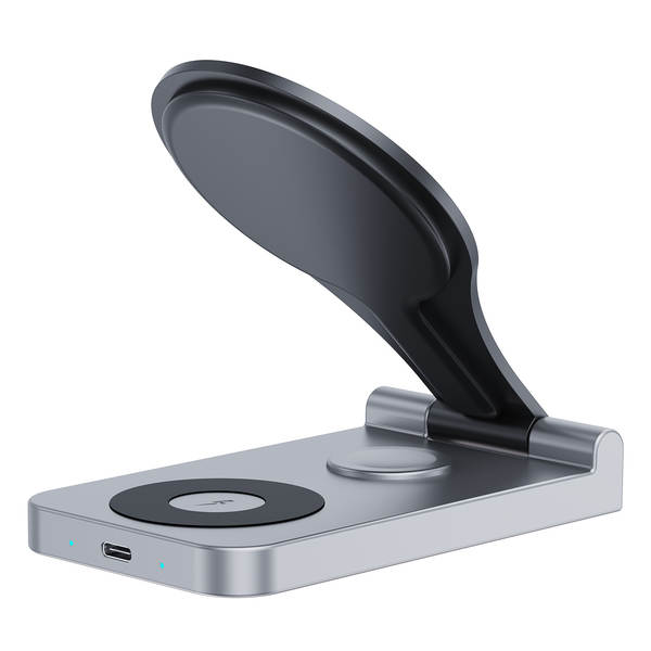 Novo carregador sem fio rápido de três em um 15W para o relógio de fone de ouvido da Apple 14