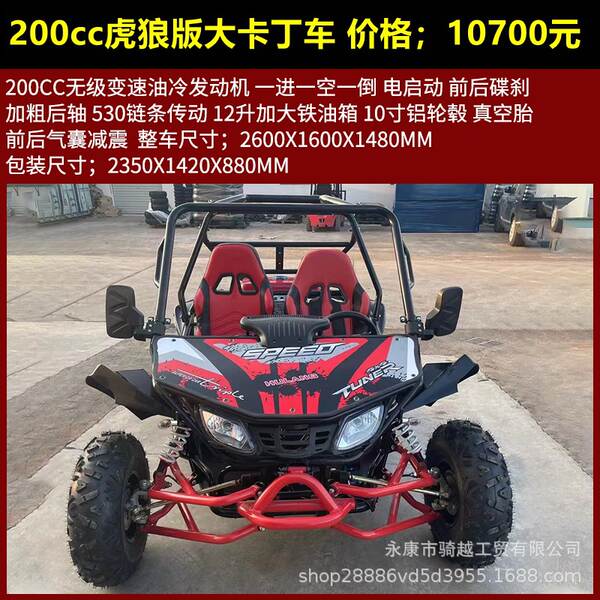 UTV Carton quatro rodas motocicleta off-road 125cc-230cc todo-terreno carro de praia adulto duplo assento elétrico