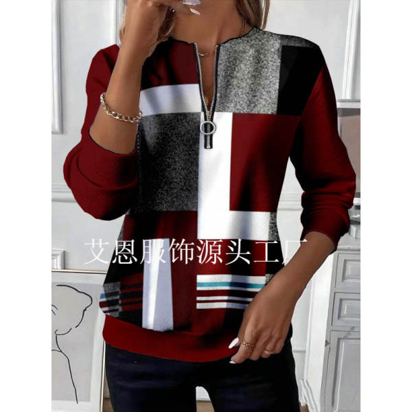 Outono Novo Modelo Europeu e Americano Lingerie Feminino T-Shirt Pós-Símia Vintage Camiseta Desportiva