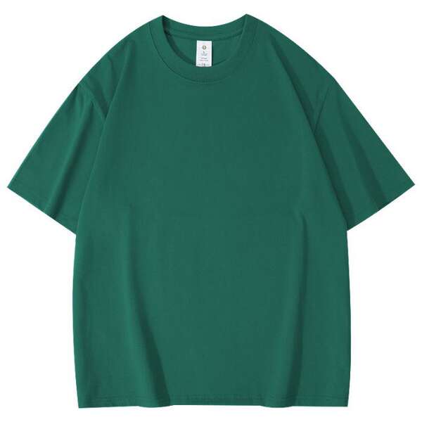 T-shirt de algodão curto personalizado padrão de logotipo de roupa de trabalho de casaco de algodão 220 gramas transfronteiriço comércio exterior atacado