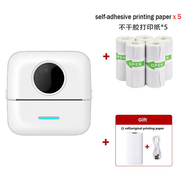 Mini impressora sem fio sem fio de venda quente transfronteiriça celular inteligente sem tinta Bluetooth impressora de fotos domésticas de pequeno porte