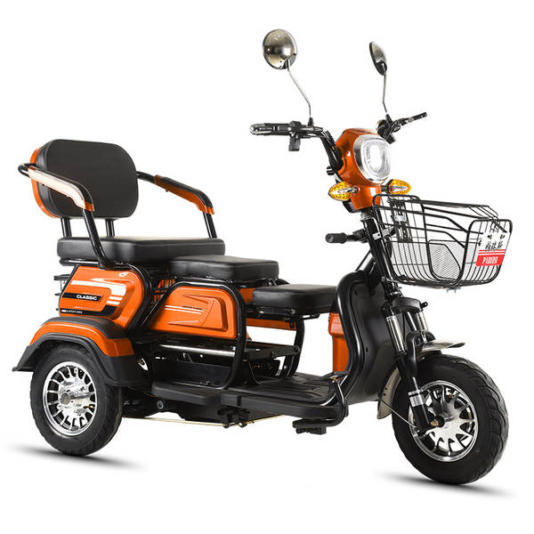 Carro elétrico de três rodas para adultos com caminhão da senhora para transportar crianças velhas e recreação pequeno elétrico de três rodas para o rei
