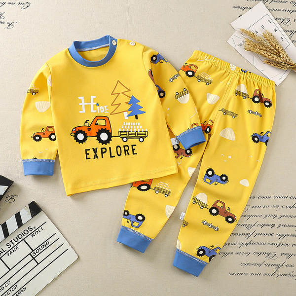 Conjunto de pijama de algodão para crianças