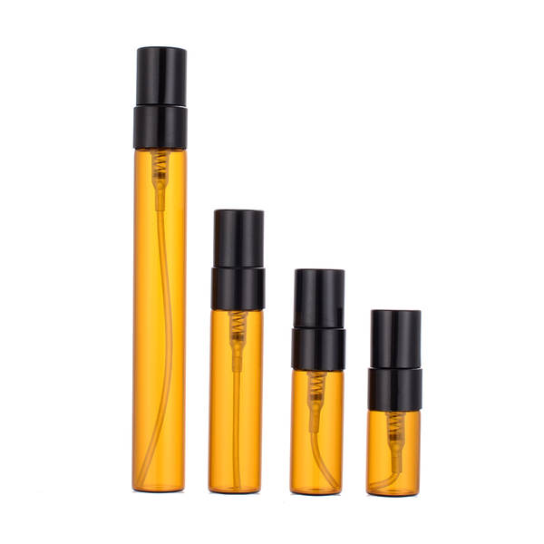 2ml / 3ml / 5ml / 10ml garrafas de perfume de distribuição de garrafas finas de pulverização de garrafas vazias de garrafas de álcool de viagem