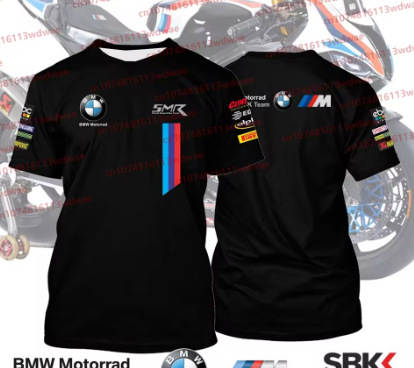 T-Shirt masculino BMW Motorcycle Racing T-Shirt confortável Moto GP de mangas curtas