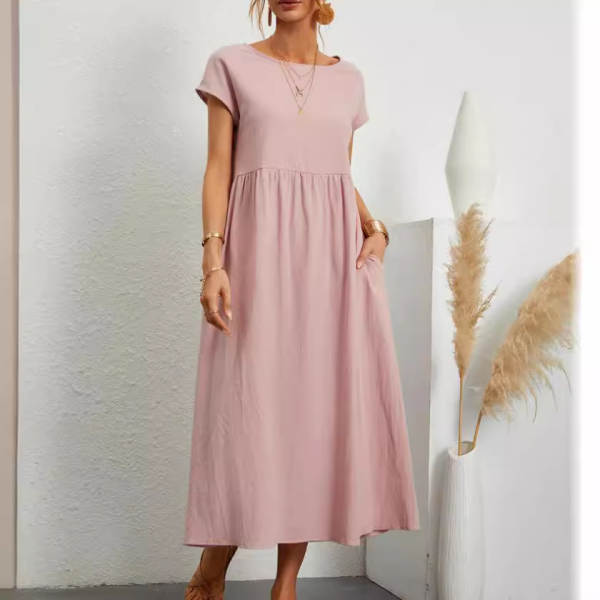 2026 Novo Euro-americano Amazon puro sem mangas relaxante algodão saco de saco de algodão para mulheres vestido de roupa transfronteiriço