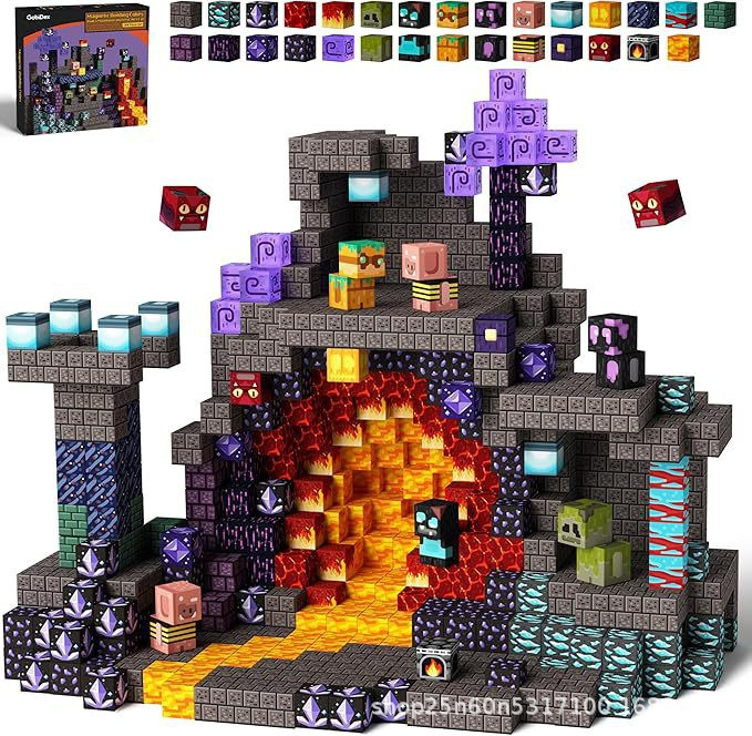 Amazon Magnetic Buiding Cubes Brinquedos de Construção Magnética