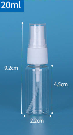 Venda por atacado 30ml/50ml/100ml garrafa de pulverização Pequena garrafa de pulverização de maquiagem garrafa de distribuição de perfume transparente PET garrafa de plástico