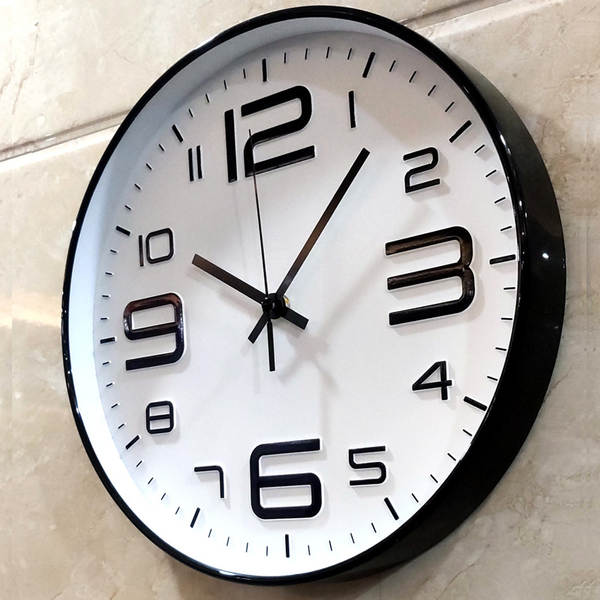 12 polegadas 30cm silencioso pendurado relógio relógio horário Amazon cross-border pendurado wall clock atacado