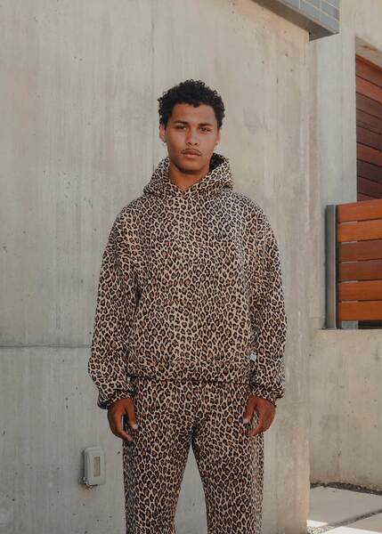 Moletom com estampa de leopardo