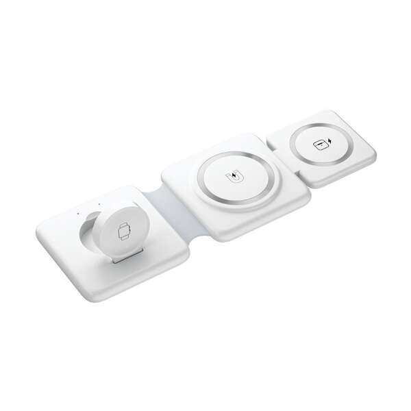 Três em um carregador sem fio de imersão magnética carregador de telefone móvel de mesa sem fio carregador aplicável Apple Huawei relógio de celular