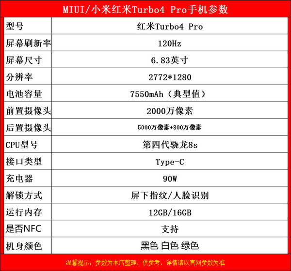 MIUI/REDMI Turbo4Pro é o novo smartphone da Xiaomi