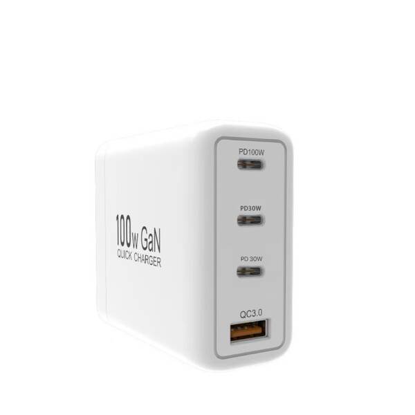 100W Nitrogênio PD Carregador 100W Alta Potência Folding Foot Duplo USB+ Carregador Duplo PD 100W Carregador Direto