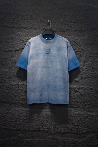 Versão correta do MIU Mu25SS Primavera nova lavagem de água fazer a letra velha T-shirt namorado de pulseiras curtas fabricante direto