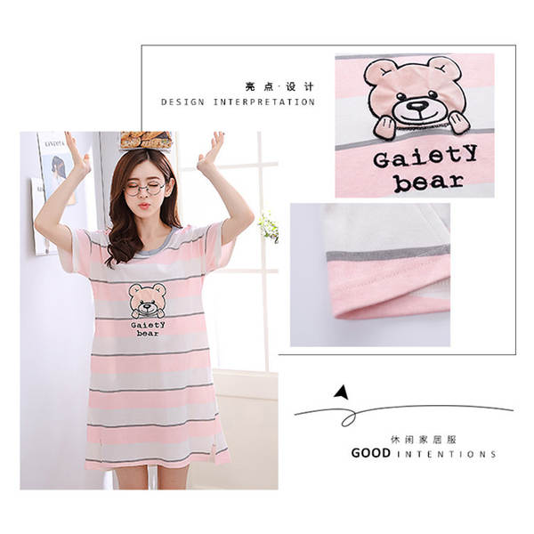 Vestido de dormir feminino de verão