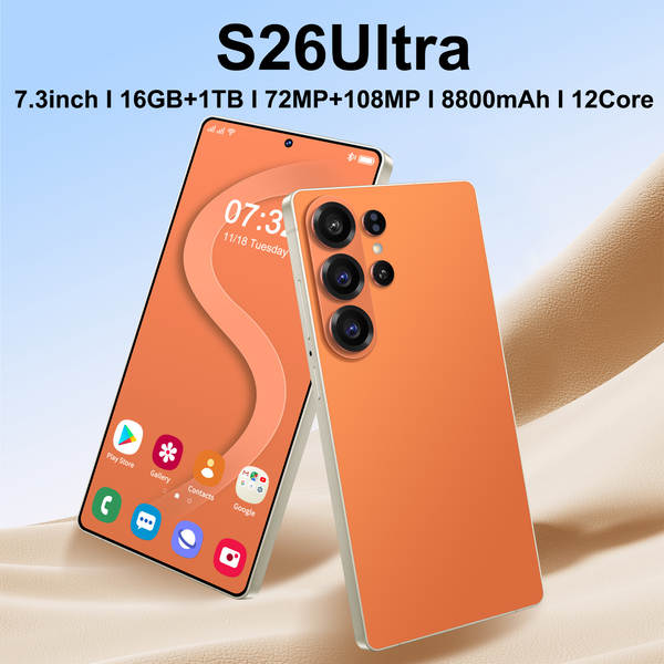 Novo celular inteligente transfronteiriço S26 Ultra com caneta integrada com suporte total à Internet para distribuição por atacado