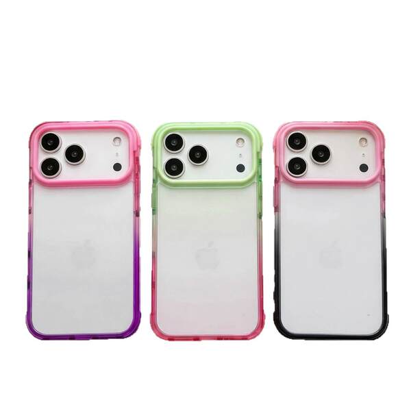 Aplicável à Apple 17 Cell Phone Shell colorido gradual tpe iphone17promax Shell duro transparente 17pro triunfo