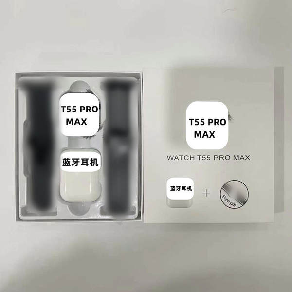 T55PRO MAX relógio inteligente para homens fones de ouvido multifuncionais dois em um fone de ouvido transfronteiriço de longa duração fabricante de vendas diretas