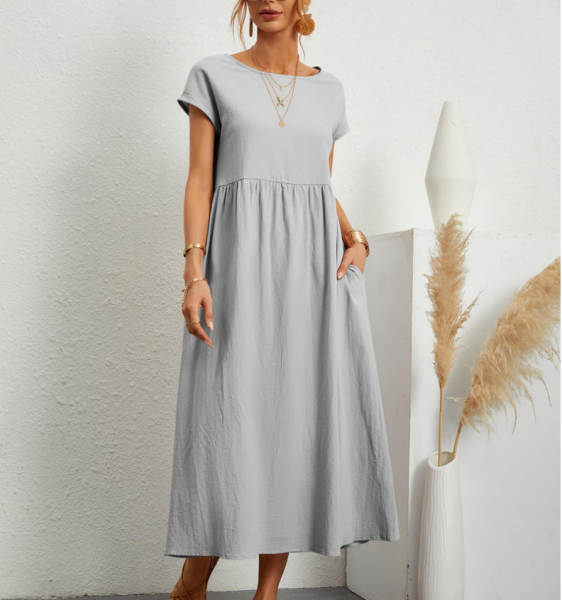 2026 Novo Euro-americano Amazon puro sem mangas relaxante algodão saco de saco de algodão para mulheres vestido de roupa transfronteiriço