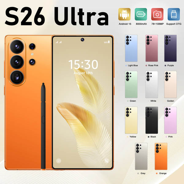 Transfronteiriço S26 smartphone ultra grande ecrã global versão 5g Android 15 explosivos de venda quente 8+256