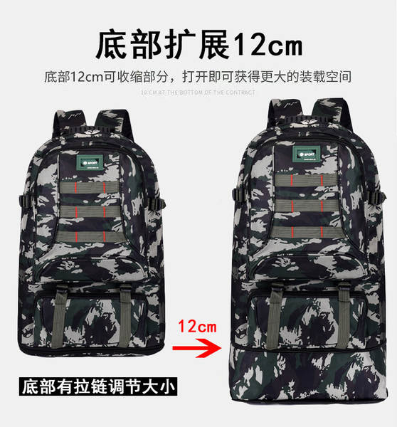 Bagagem para caminhadas ao ar livre com capacidade de 70 litros, bagagem de viagem masculina e feminina, bagagem de viagem esportiva