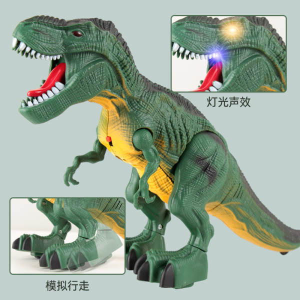 Simulador de som de brinquedo elétrico de dinossauro caixa de presente menino criança Dragão Dragão vai andar caixa de dinossauro
