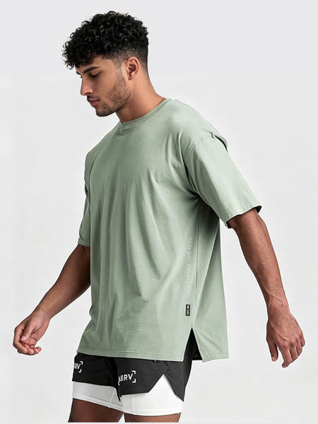 Camiseta masculina curta de verão