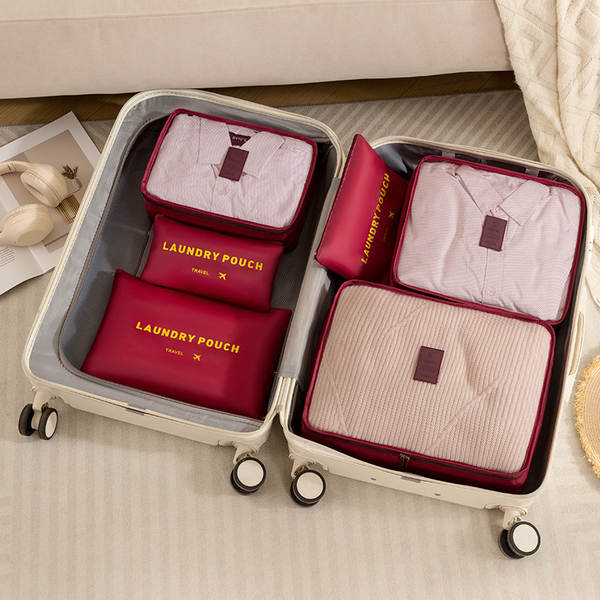Conjunto de 6 bolsas de organização para viagem