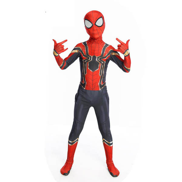 Traje de Cosplay do Homem de Ferro e Spiderman para Criança