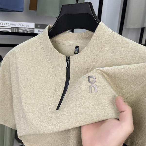 Novas roupas de verão masculinas de couro curto para homens T-shirts de couro curto para homens T-shirts de sexo masculino