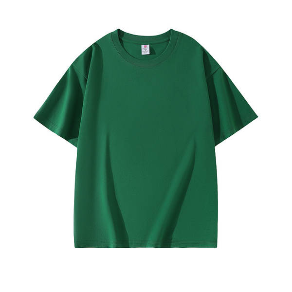 Guangdong Ware 2025 Verão limpo e fresco 695#220 gramas de algodão puro de ombro curto T-shirt 14 cor