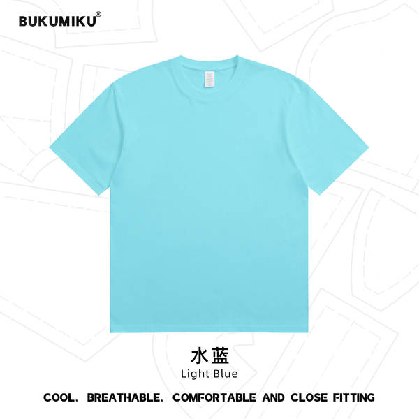 230 gramas de algodão puro de manga curta para homens T-shirt personalizado de cor pura Lonely indie logo cultura T-shirt