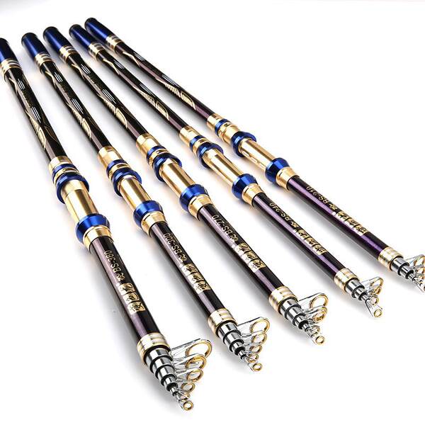 Barril de pesca de barril de carbono 2,1 m 3,6 m de largura barril de pesca de metal barril de peixe de 5 camadas barril de carga transfronteiriço 2,4 m