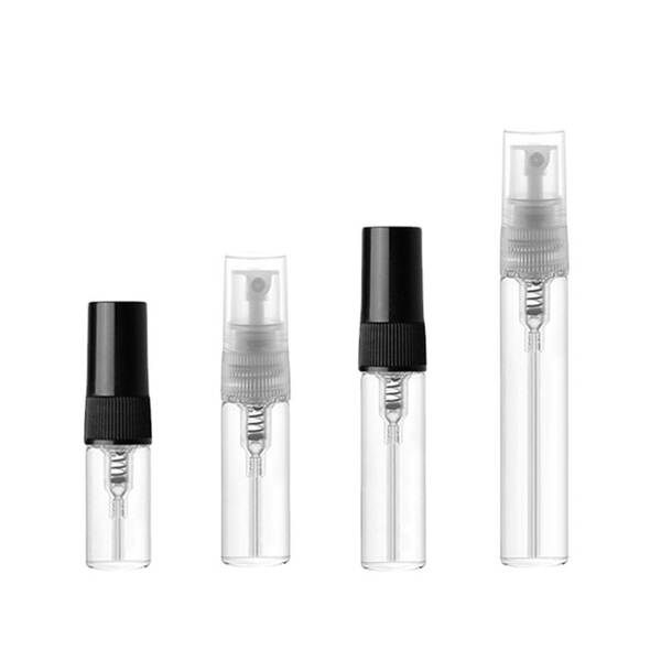 2/3/5/10ml garrafa de spray de perfume transparente de vidro vazio garrafa de reabastecimento de água garrafa de desinfecção de álcool