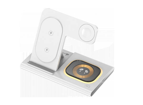 Carregador sem fio transfronteiriço de três em um Carregador sem fio duplo para carregamento rápido para Apple/Samsung