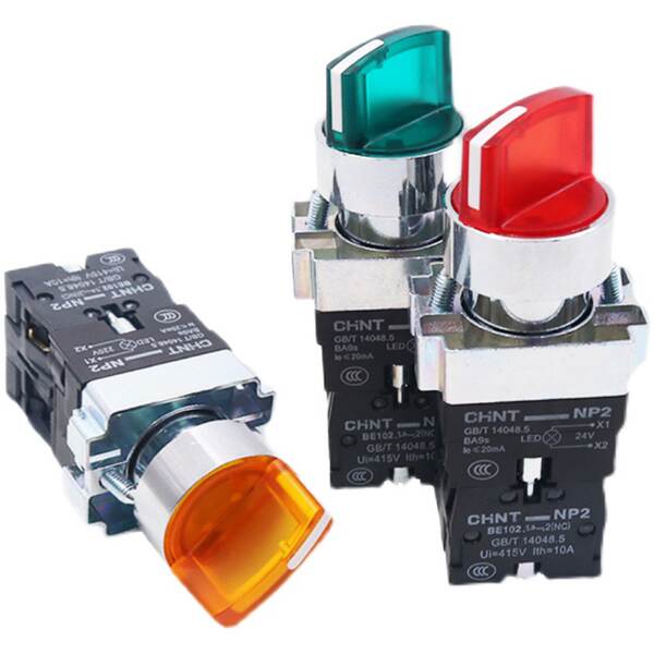 XB2 auto-bloqueio LED com botão de rolamento de 2 velocidades de rotação 220V NP2 comando de conversão 24V 2