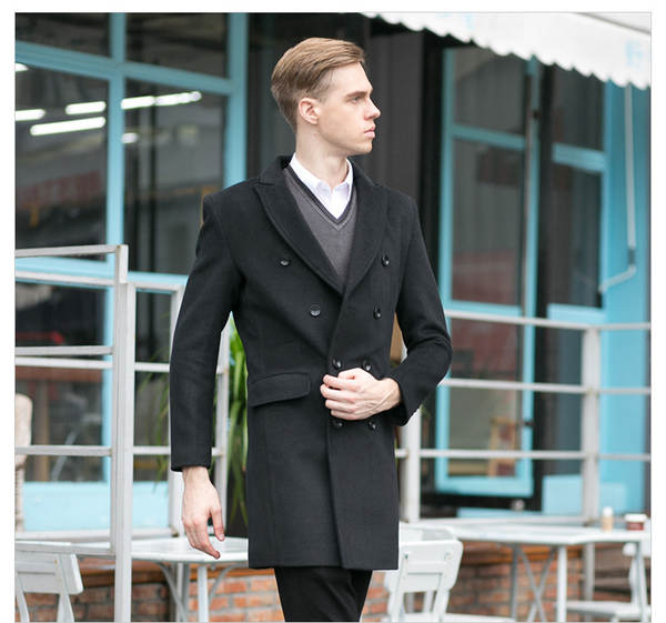 Outono e Inverno: O casaco masculino do casaco masculino do casaco masculino.