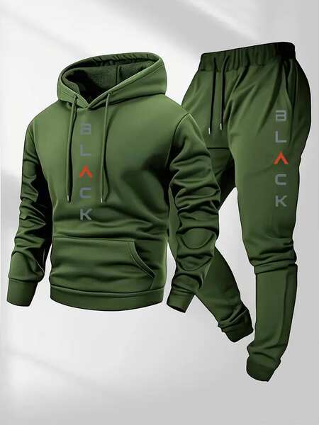 Camiseta de corrida de inverno e calça de corrida de inverno para homens 2 peças