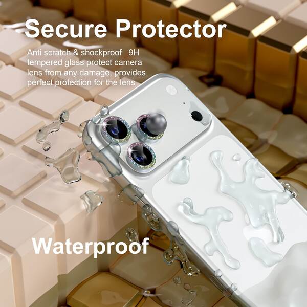 Acessórios de ecrã de metal para lentes do iPhone 17 Pro 16 Pro Max Cross Border Protective Film